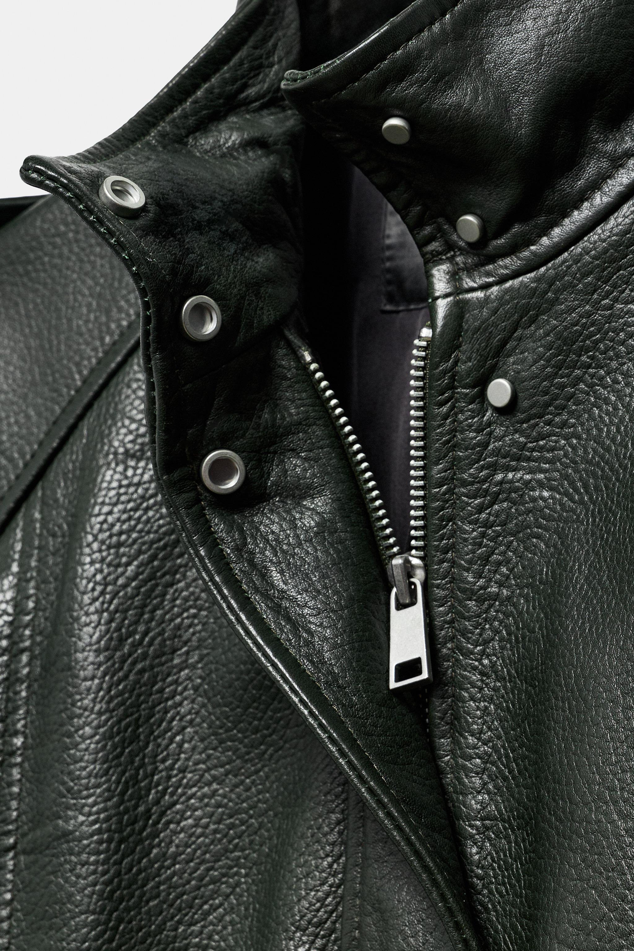 LEATHER BOMBER JACKET ZW COLLECTION LIMITED EDITION